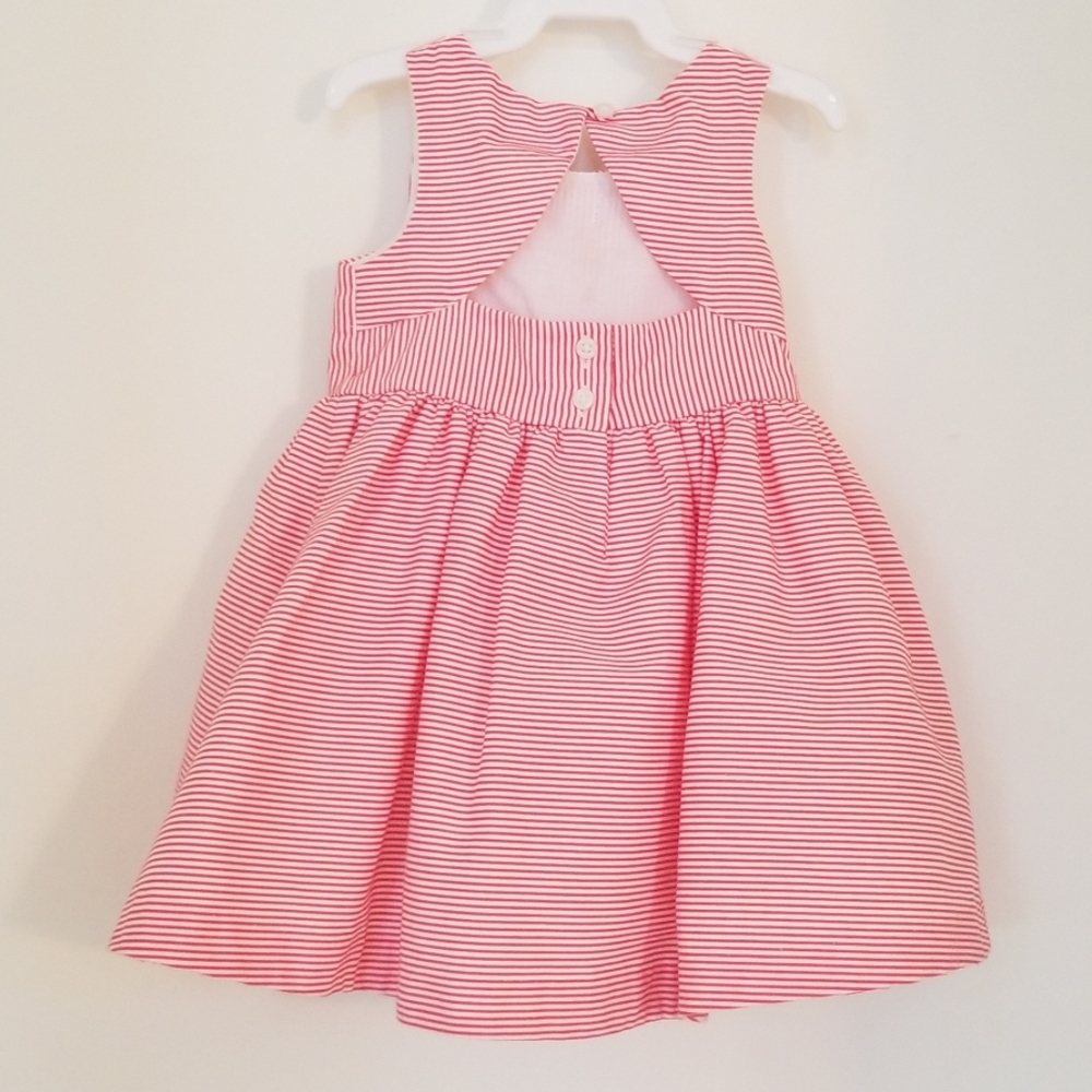 Janie and Jack red striped bow dress with sweater - Picture 7 of 8